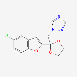 1-((2-(5-Chloro-2-benzofuranyl)-1,3-dioxolan-2-yl)methyl)-1H-1,2,4-triazole