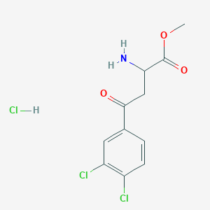 methyl 2-amino-4-(3,4-dichlorophenyl)-4-oxobutanoate;hydrochloride