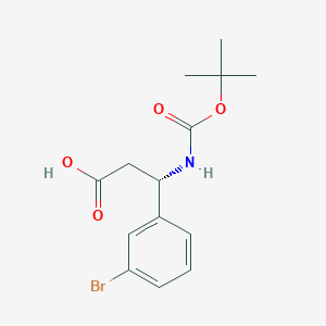 molecular formula C14H18BrNO4 B1277226 Boc-(S)-3-氨基-3-(3-溴苯基)-丙酸 CAS No. 500770-76-3