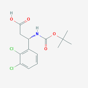 molecular formula C14H17Cl2NO4 B1277227 (S)-3-((叔丁氧羰基)氨基)-3-(2,3-二氯苯基)丙酸 CAS No. 499995-82-3