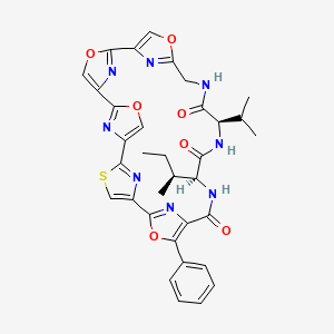 molecular formula C34H32N8O7S B12772280 Unii-I0zxm82ED1 CAS No. 230645-58-6