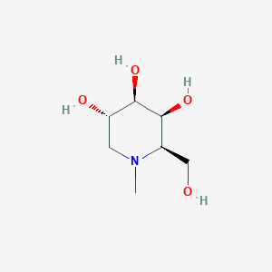 molecular formula C7H15NO4 B12772306 N-Methyl deoxygalactonojirimycin CAS No. 141206-22-6