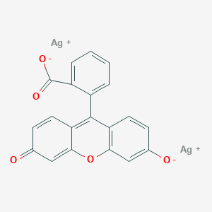 molecular formula C20H10Ag2O5 B12772313 Fluorescein silver CAS No. 25931-86-6