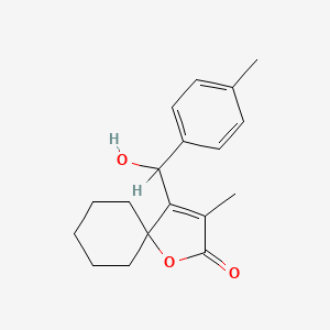 4-(Hydroxy(4-methylphenyl)methyl)-3-methyl-1-oxaspiro(4.5)dec-3-en-2-one