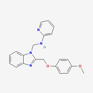 Benzimidazole, 2-((p-methoxyphenoxy)methyl)-1-((4-pyridylamino)methyl)-