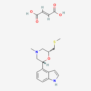 cis-(+-)-4-(4-Methyl-6-((methylthio)methyl)-2-morpholinyl)-1H-indole