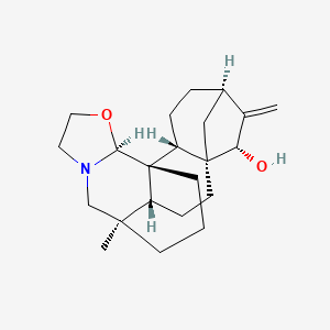 5H,13cH-8a,11-Methano-6,13b-propanocyclohept(h)oxazolo(2,3-a)isoquinolin-9-ol, dodecahydro-6-methyl-10-methylene-, (6R,6aR,8aR,9S,11R,13aR,13bS,13cS)-