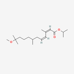 molecular formula C19H34O3 B12772457 (2Z,4Z,7S)-1-Methylethyl 11-methoxy-3,7,11-trimethyl-2,4-dodecadienoate CAS No. 208035-62-5