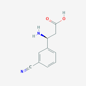 molecular formula C10H10N2O2 B1277247 (S)-3-氨基-3-(3-氰基苯基)丙酸 CAS No. 791778-00-2