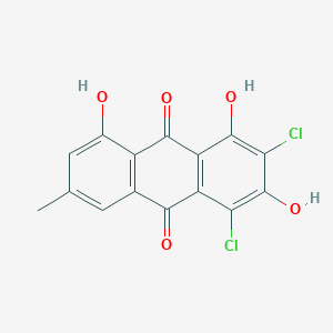 molecular formula C15H8Cl2O5 B12772478 5,7-Dichloroemodin CAS No. 19697-87-1