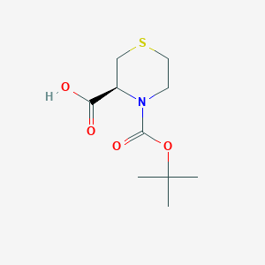 molecular formula C10H17NO4S B1277248 (S)-4-Boc-thiomorpholine-3-carboxylic acid CAS No. 1187929-84-5