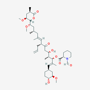 [(1E,3S,4R,5S,8R,9E,12S,14S)-5-hydroxy-1-[(1R,3R,4R)-4-hydroxy-3-methoxycyclohexyl]-14-methoxy-14-[(2R,3S,5R)-3-methoxy-5-methyl-6-oxooxan-2-yl]-2,4,10,12-tetramethyl-7-oxo-8-prop-2-enyltetradeca-1,9-dien-3-yl] (2S)-1-formylpiperidine-2-carboxylate