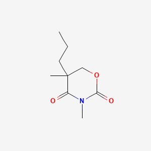 molecular formula C9H15NO3 B12772527 Dihydro-3,5-dimethyl-5-propyl-2H-1,3-oxazine-2,4(3H)-dione CAS No. 90609-01-1