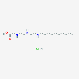 molecular formula C16H36ClN3O2 B12772533 N-(2-((2-Decylaminoethyl)amino)ethyl)glycine monohydrochloride CAS No. 21937-94-0