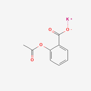 molecular formula C9H7KO4 B12772545 Aspirin potassium CAS No. 25817-25-8