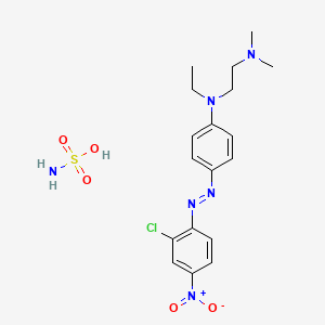 molecular formula C18H22ClN5O2.H3NO3S<br>C18H25ClN6O5S B12772549 Einecs 285-008-4 CAS No. 85005-77-2