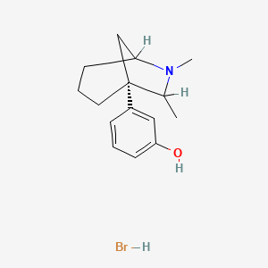 (-)-6,7-Dimethyl-1-(m-hydroxyphenyl)-6-azabicyclo(3.2.1)octane hydrobromide