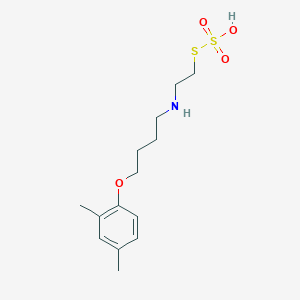 molecular formula C14H23NO4S2 B12772612 S-2-((4-(2,4-Xylyloxy)butyl)amino)ethyl thiosulfate CAS No. 21220-71-3