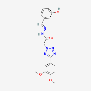 5-(3,4-Dimethoxyphenyl)-2H-tetrazole-2-acetic acid (3-hydroxybenzylidene)hydrazide