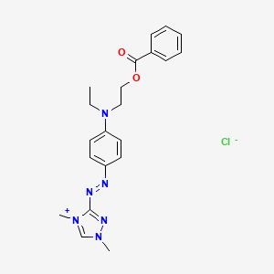 1H-1,2,4-Triazolium, 3-((4-((2-(benzoyloxy)ethyl)ethylamino)phenyl)azo)-1,4-dimethyl-, chloride