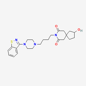 8-(4-(4-(1,2-Benzisothiazol-3-yl)-1-piperazinyl)butyl)-2-hydroxy-8-azaspiro(4.5)decane-7,9-dione