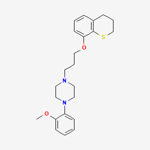 molecular formula C23H30N2O2S B12772709 Piperazine, 1-(3-((3,4-dihydro-2H-1-benzothiopyran-8-yl)oxy)propyl)-4-(2-methoxyphenyl)- CAS No. 153804-40-1