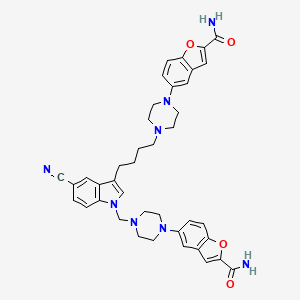 molecular formula C40H42N8O4 B12772771 83BD34Bsu3 CAS No. 1640353-02-1