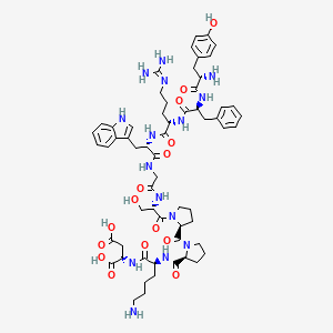 molecular formula C60H81N15O15 B12772775 Msh, beta, (9-18), tyr(9)- CAS No. 75389-13-8