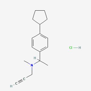 molecular formula C17H24ClN B12772881 N-Methyl-N-propargyl-1-(4-cyclopentylphenyl)ethylamine hydrochloride CAS No. 80649-50-9