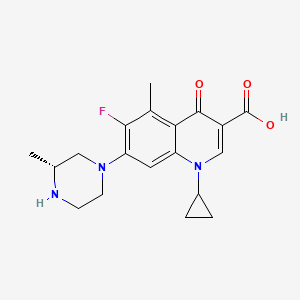 molecular formula C19H22FN3O3 B12772920 Grepafloxacin, (R)- CAS No. 146761-68-4