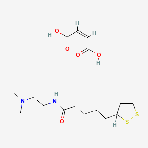 (+/-)-Thioctamidoethyl dimethylamine maleate