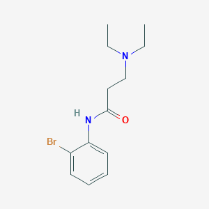 molecular formula C13H19BrN2O B12772956 N-(2-Bromophenyl)-3-(diethylamino)propanamide CAS No. 404597-24-6