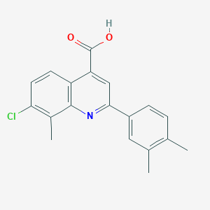 molecular formula C19H16ClNO2 B1277297 7-氯-2-(3,4-二甲苯基)-8-甲基喹啉-4-羧酸 CAS No. 862661-16-3