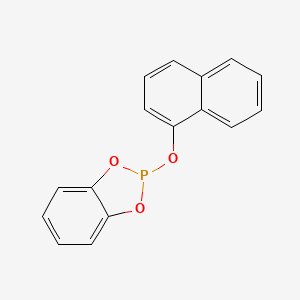 molecular formula C16H11O3P B12772980 2-[(Naphthalen-1-yl)oxy]-2H-1,3,2-benzodioxaphosphole CAS No. 964-63-6