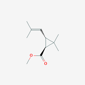 molecular formula C11H18O2 B12773056 Methyl chrysanthemate, trans-(-)- CAS No. 26770-96-7