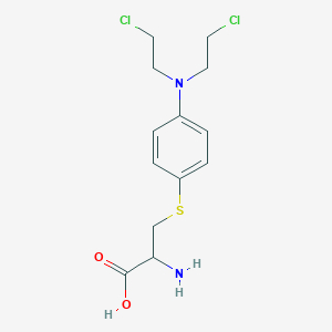 molecular formula C13H18Cl2N2O2S B1277311 2-氨基-3-((4-(双(2-氯乙基)氨基)苯基)硫)丙酸 CAS No. 7147-15-1