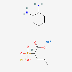 Platinate(1-), (1,2-cyclohexanediamine-N,N')(2-phosphonopentanoato(3-)-O(sup 1), O(sup 2))-, sodium, (SP-4-3-(1R-trans))-