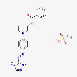 3-((4-(Ethyl(2-((phenylcarbonyl)oxy)ethyl)-amino)phenyl)azo)-2,4-dimethyl-1,2,4-triazolium hydrogen sulfate