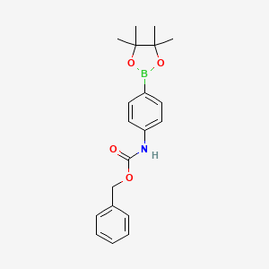 B1277319 Benzyl (4-(4,4,5,5-tetramethyl-1,3,2-dioxaborolan-2-yl)phenyl)carbamate CAS No. 363186-06-5