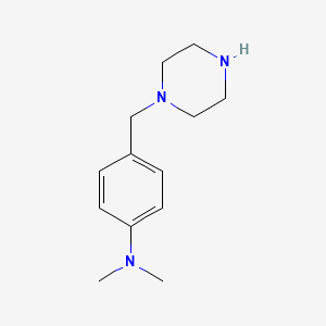 molecular formula C13H21N3 B1277323 N,N-二甲基-4-(哌嗪-1-基甲基)苯胺 CAS No. 89292-79-5