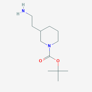 molecular formula C12H24N2O2 B1277336 3-(2-氨基乙基)-1-Boc-哌啶 CAS No. 259180-77-3