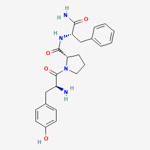 molecular formula C23H28N4O4 B1277346 (2S)-1-[(2S)-2-amino-3-(4-hydroxyphenyl)propanoyl]-N-[(2S)-1-amino-1-oxo-3-phenylpropan-2-yl]pyrrolidine-2-carboxamide CAS No. 80705-23-3