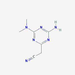 B1277359 [4-Amino-6-(dimethylamino)-1,3,5-triazin-2-yl]acetonitrile CAS No. 21320-38-7