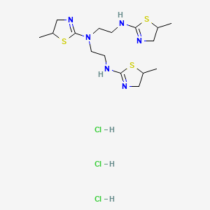 1,2-Ethanediamine, N,N'-bis(4,5-dihydro-5-methyl-2-thiazolyl)-N-(2-((4,5-dihydro-5-methyl-2-thiazolyl)amino)ethyl)-, trihydrochloride, trihydrate