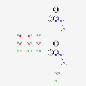 N,N,N'-trimethyl-N'-(4-phenylquinolin-2-yl)ethane-1,2-diamine;heptahydrate;tetrahydrochloride