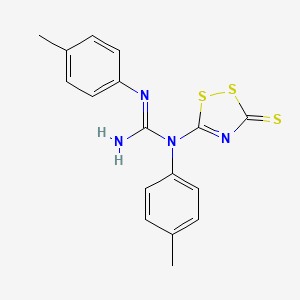 Guanidine, N,N'-bis(4-methylphenyl)-N-(3-thioxo-3H-1,2,4-dithiazol-5-yl)-