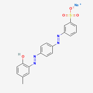 Benzenesulfonic acid, 3-((4-((2-hydroxy-5-methylphenyl)azo)phenyl)azo)-, monosodium salt