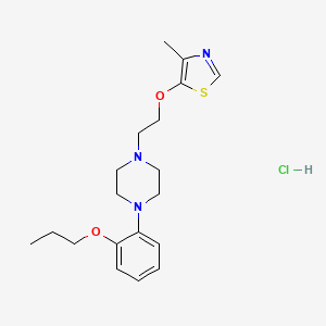 Piperazine, 1-(2-((4-methyl-5-thiazolyl)oxy)ethyl)-4-(2-propoxyphenyl)-, monohydrochloride