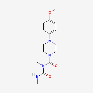 1-Piperazinecarboxamide, 4-(4-methoxyphenyl)-N-methyl-N-((methylamino)carbonyl)-