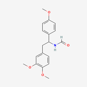 molecular formula C18H21NO4 B12773739 N-(1-(4-Methoxyphenyl)-2-(3,4-dimethoxyphenyl)ethyl)formamide CAS No. 87203-59-6